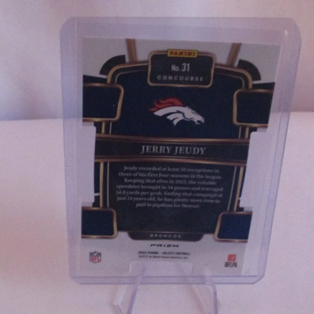 2023 Panini Select Jerry Jeudy #31 Red & Blue Die-Cut Concourse Broncos Browns